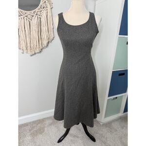 Ralph Lauren Women's Gray Classic Staple Wool Cashmere Fit and Flare Dress 2